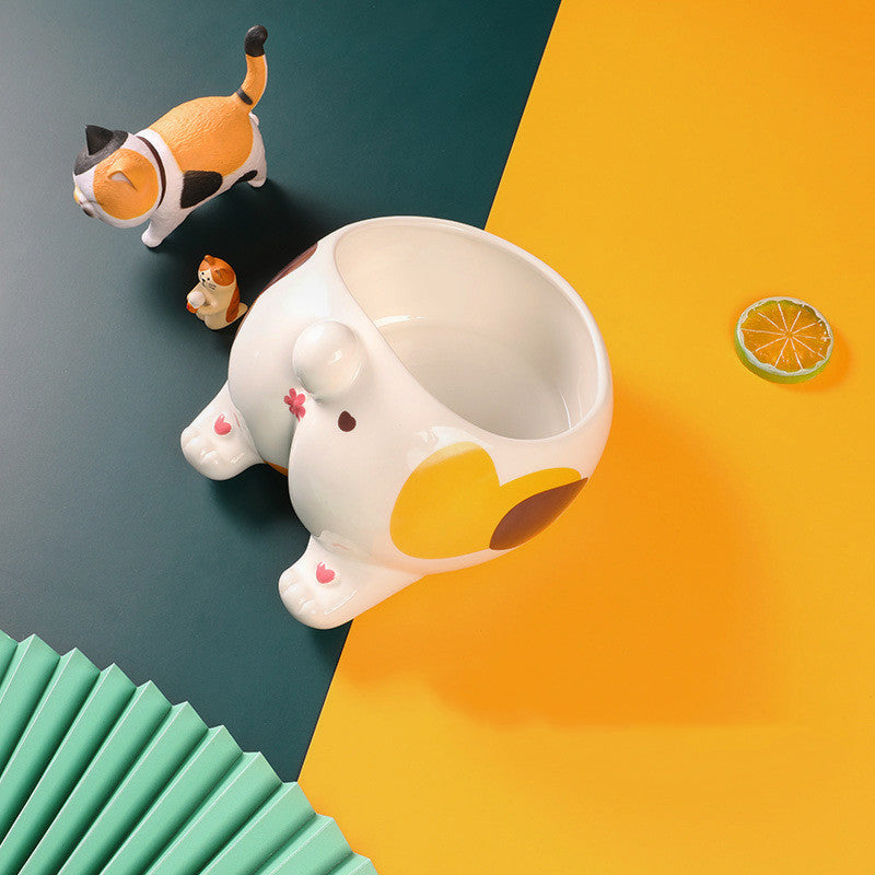 Ceramic Pet Bowl Cat Bowls Dog Feeding
