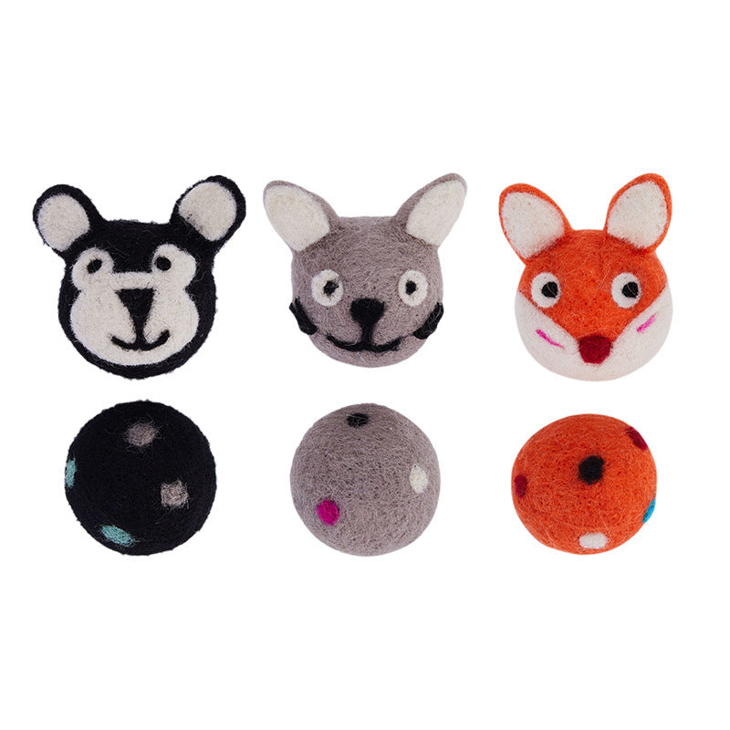 Colorful Felt Stretch Ball Cat Toy Ball Pet