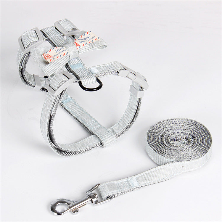 Fashion Simple Lattice Bow Pet Leash