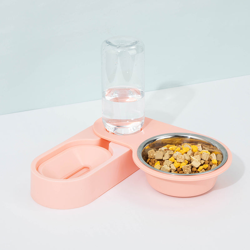 Two Pet Bowls Of Automatic Drinking Water