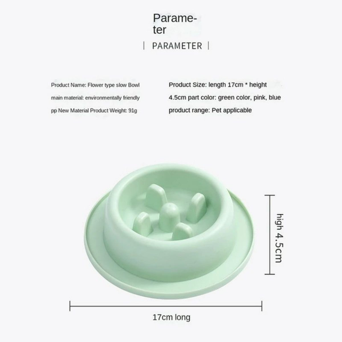 Pet Slow Eating Feeder Bowls