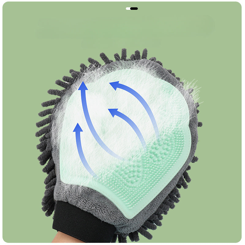 Pet Bathing Brush 2-in-1 Grooming Glove Elegant