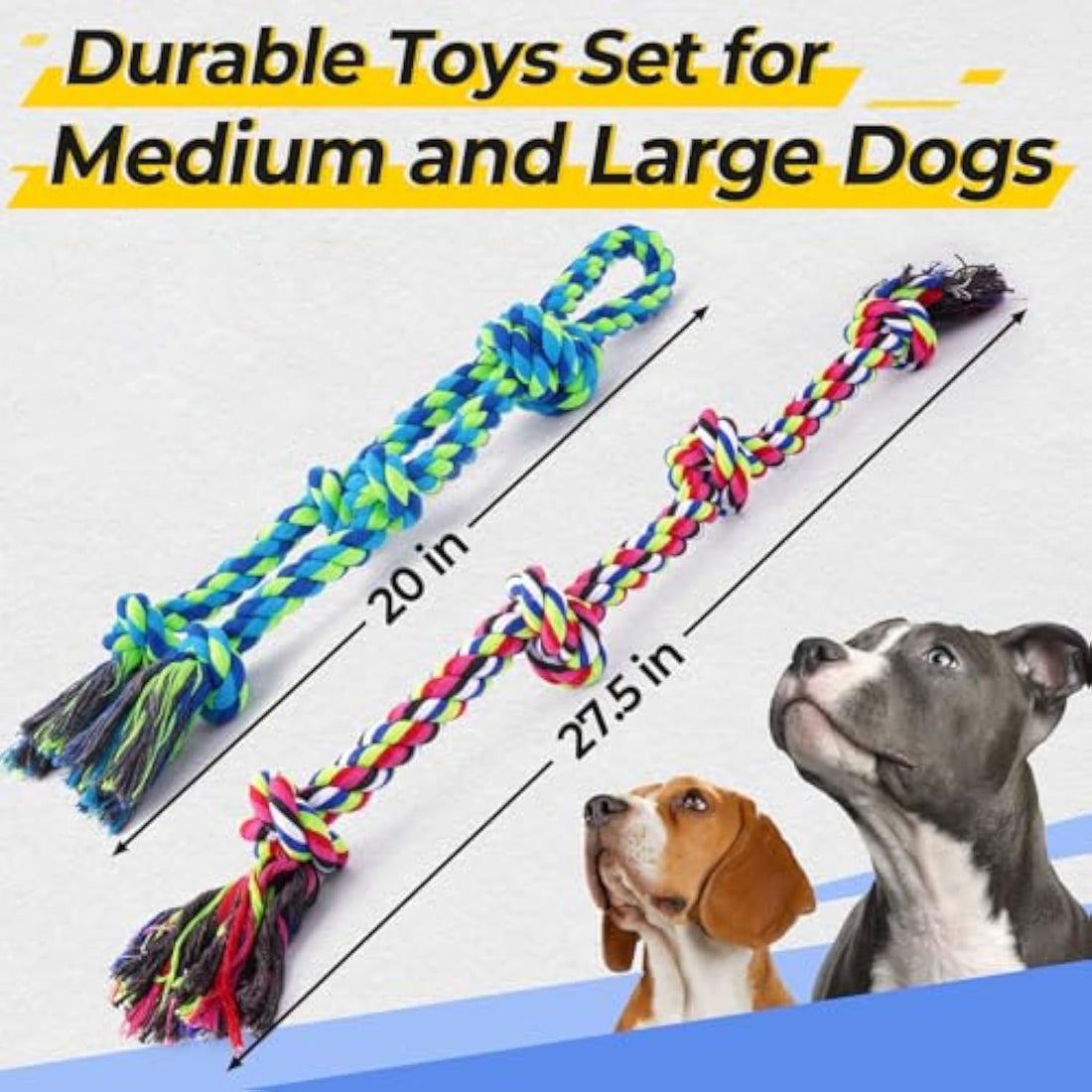 Heavy Duty Dog Rope Toy For Aggressive Chewers