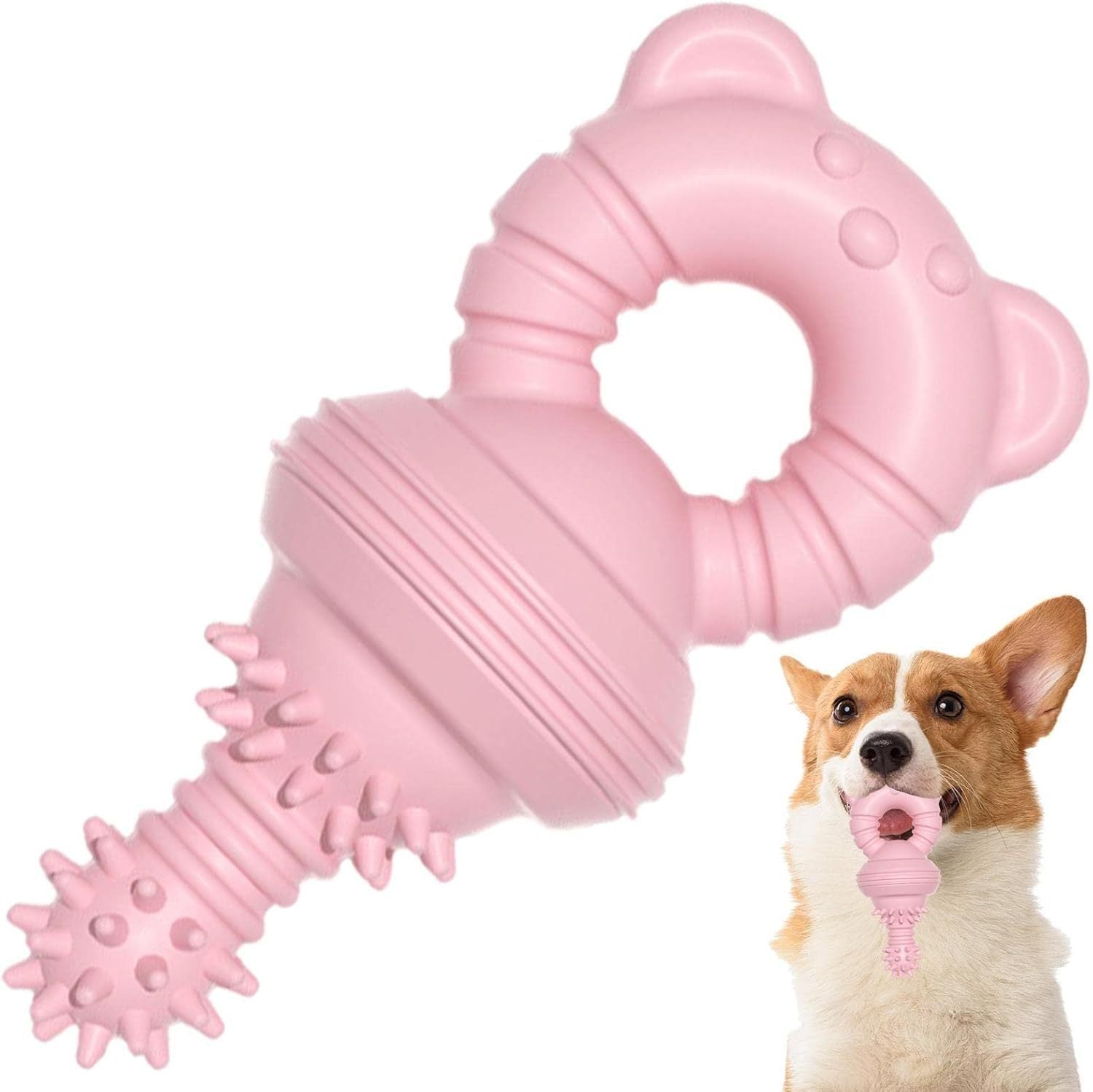 Molar Teeth Rubber Toy For Aggressive Chewers