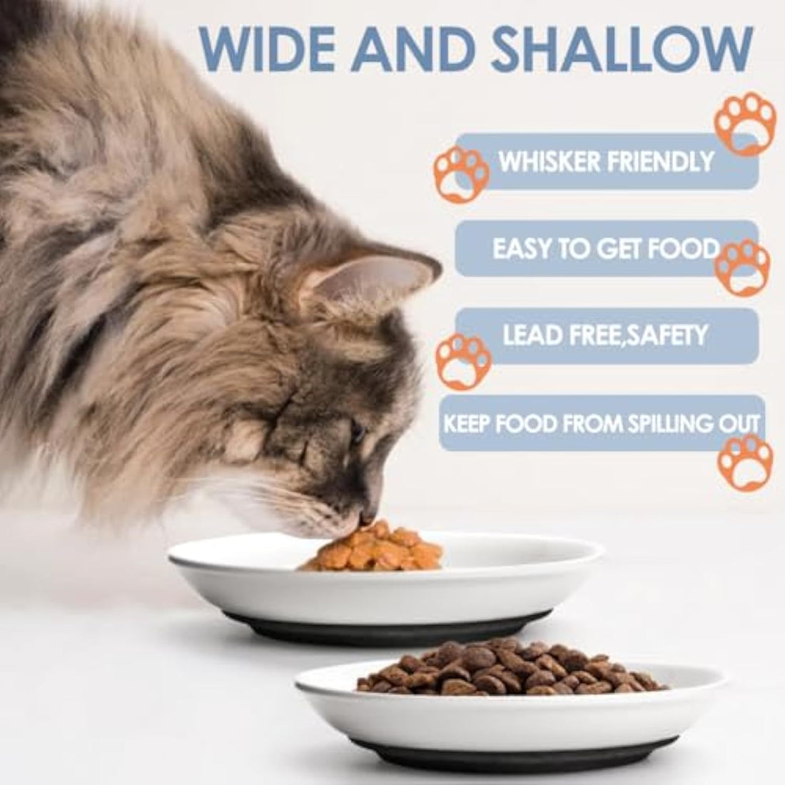 Ceramic Cat Food Bowls Whisker Cat Bowls