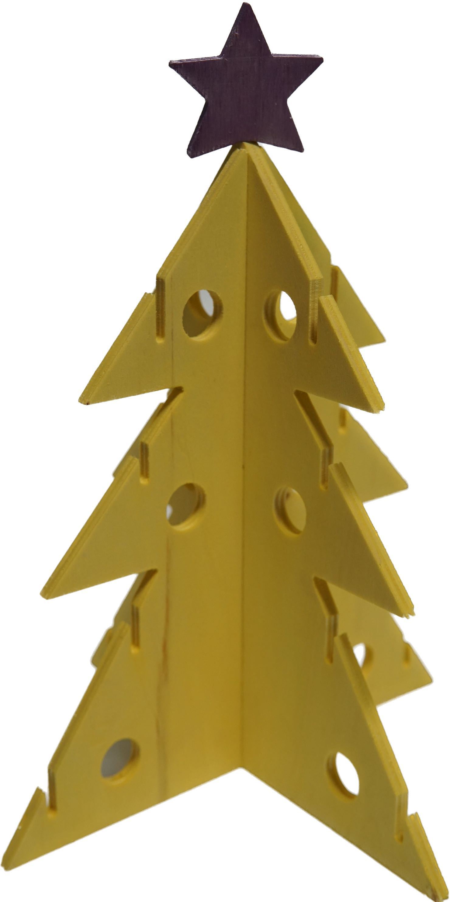 Christmas Tree Rabbit Feeder Wooden Guinea