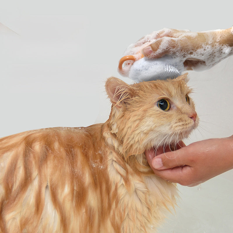 Dog Scrubber For Bath Silicone Comb Massage