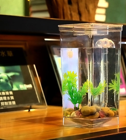 Goldfish filter cylinder self-cleaning small desktop fish tank
