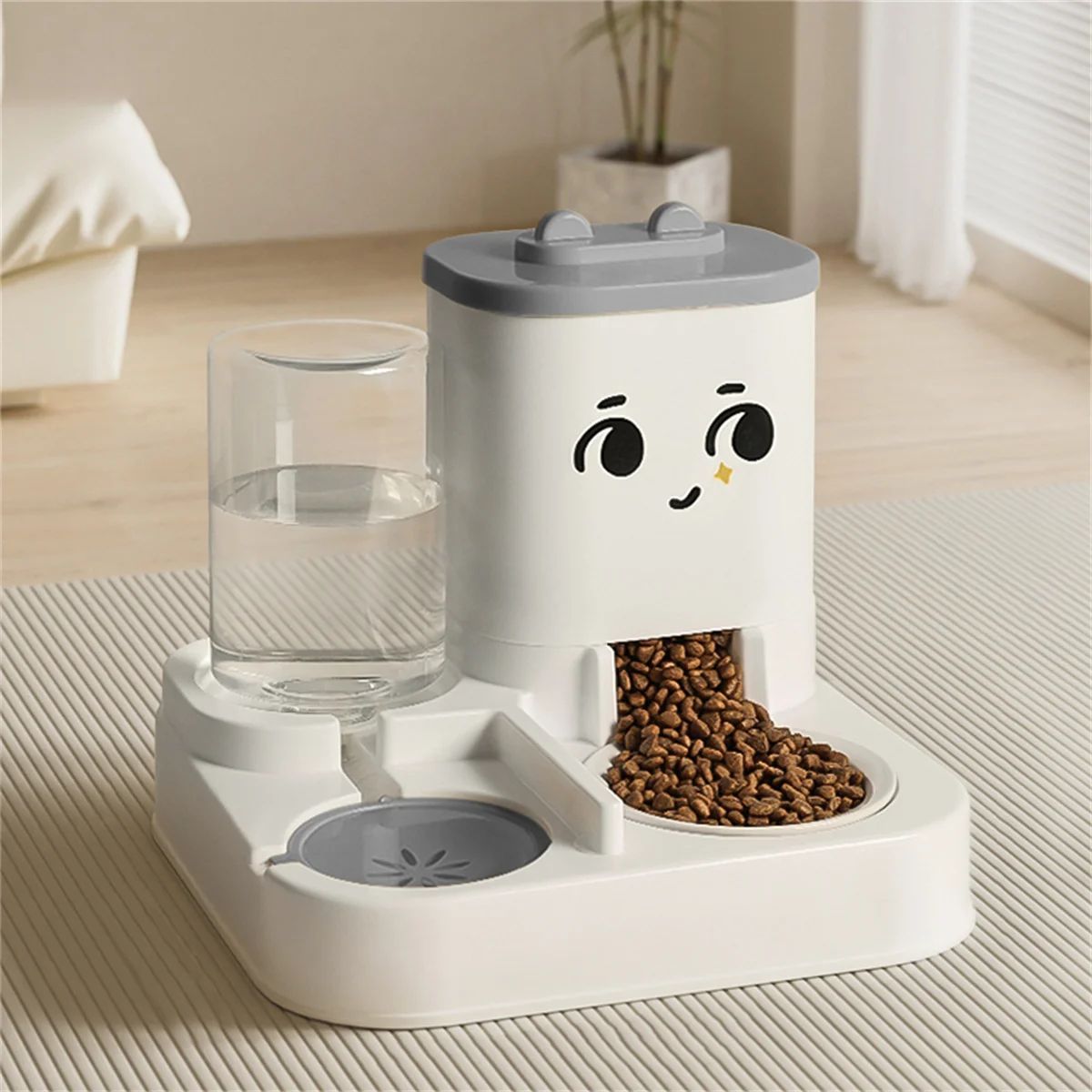 Pet Cartoon Feeding And Watering Dispenser