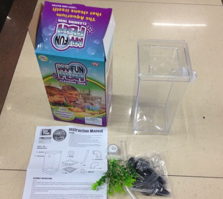 Goldfish filter cylinder self-cleaning small desktop fish tank