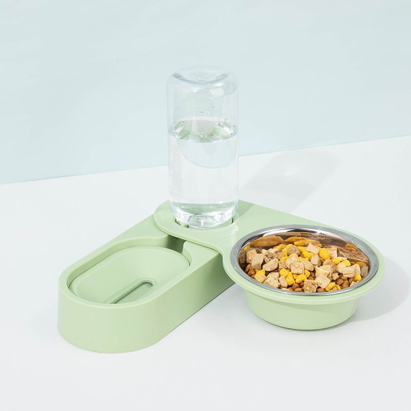 Two Pet Bowls Of Automatic Drinking Water