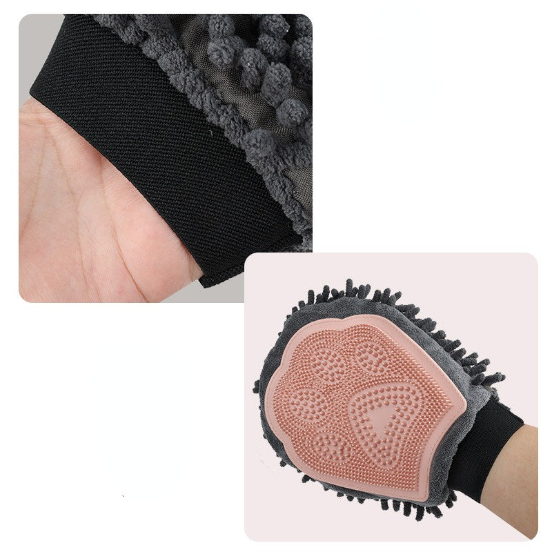 Pet Bathing Brush 2-in-1 Grooming Glove Elegant