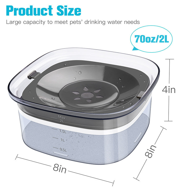 70oz Dog Water Bowl Large Capacity