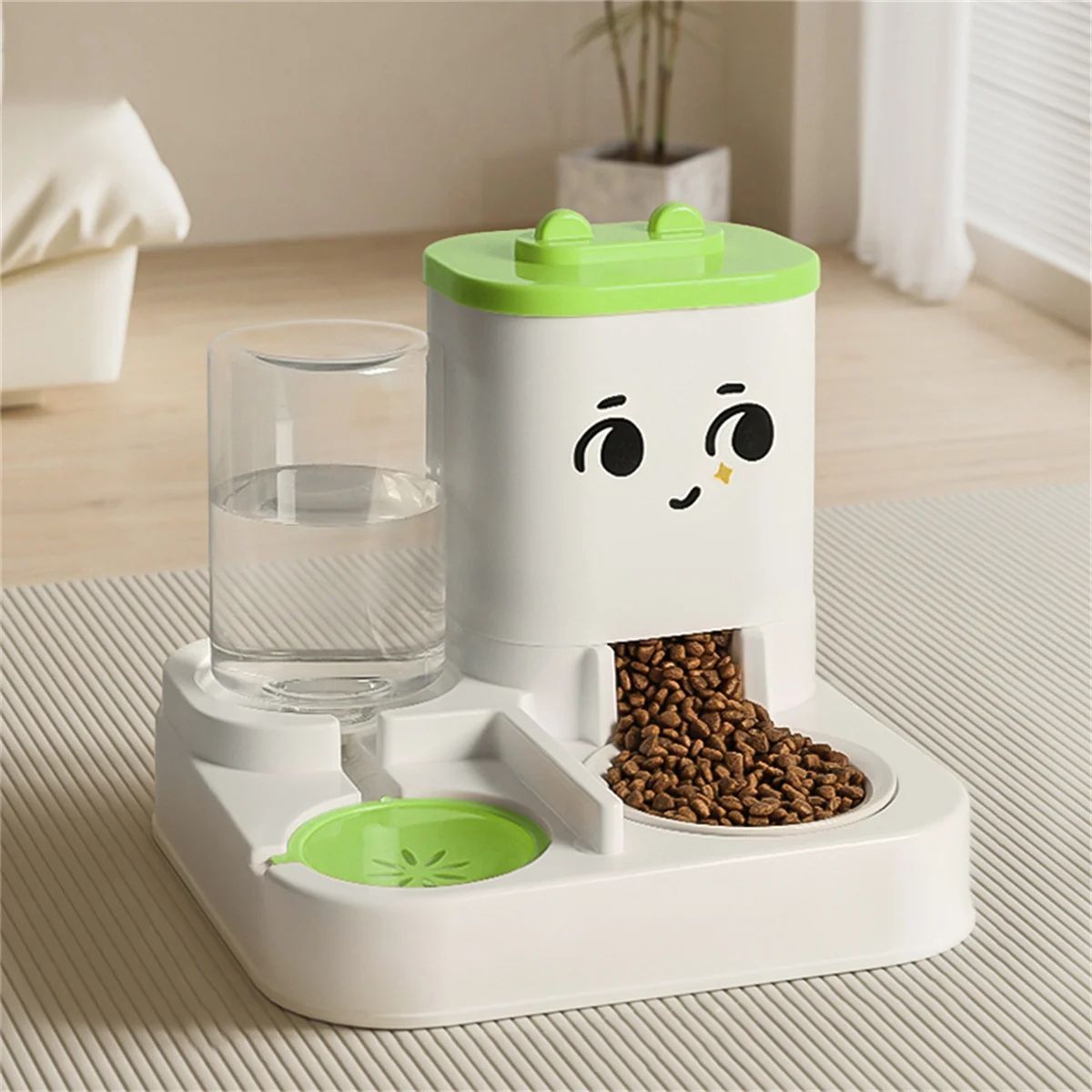 Pet Cartoon Feeding And Watering Dispenser