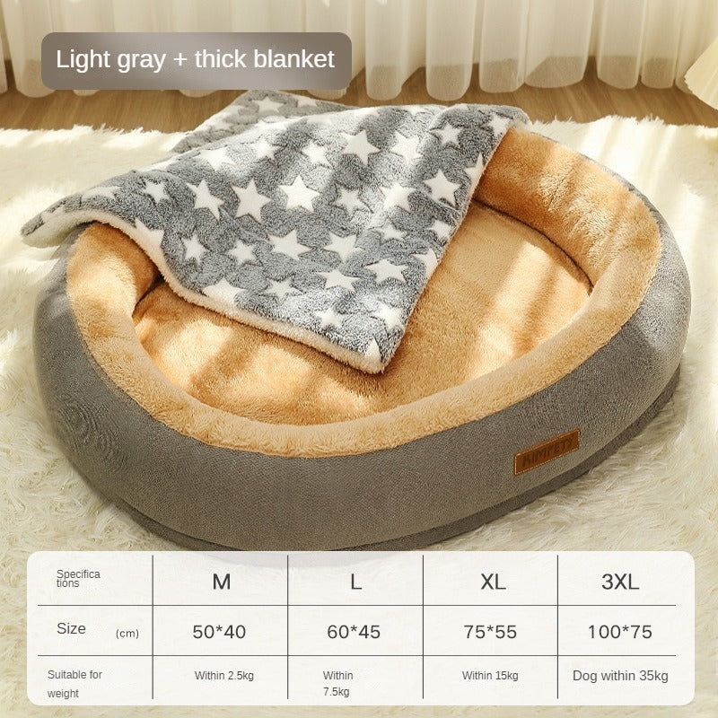 Removable And Washable Dog Warm Bed