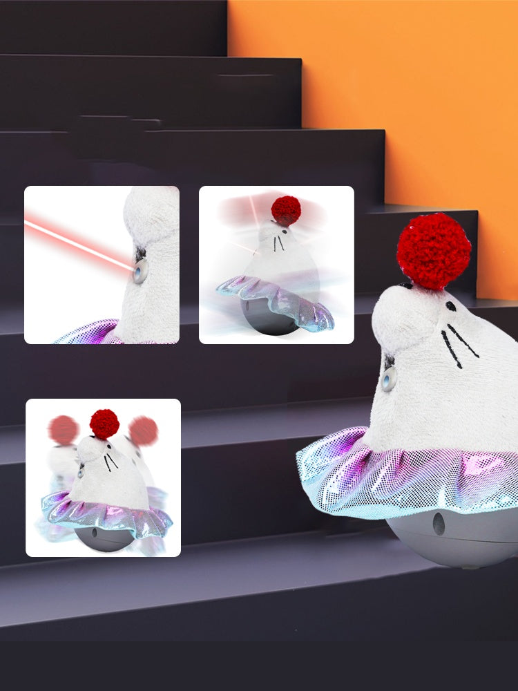 Electric Laser Teasing Cat Stick Toy Ball