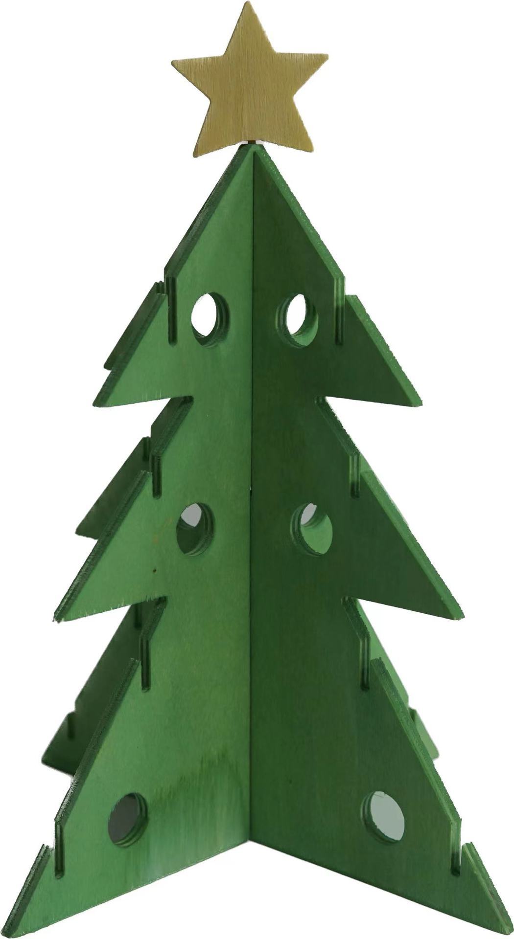 Christmas Tree Rabbit Feeder Wooden Guinea