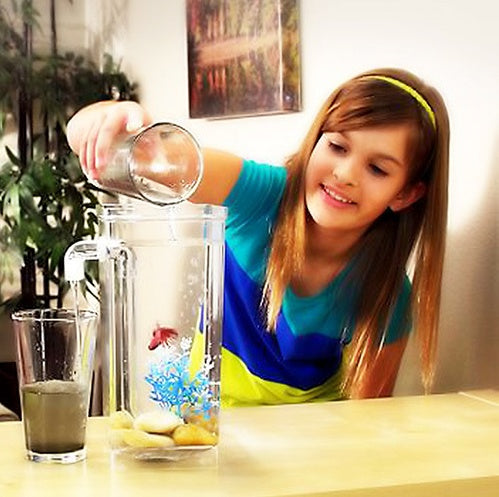 Goldfish filter cylinder self-cleaning small desktop fish tank