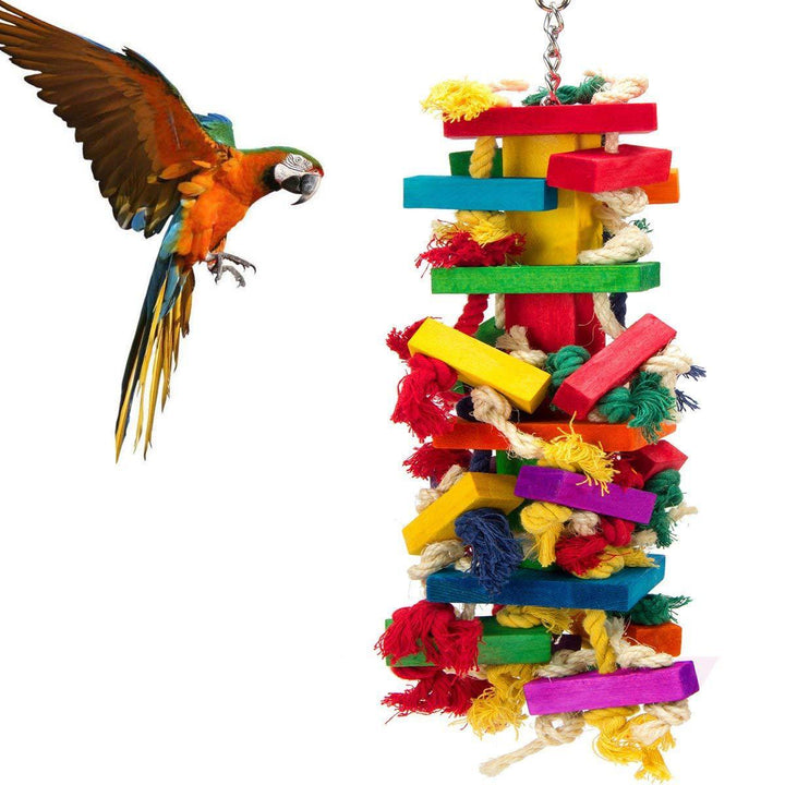 Supplies Large Color Bird Toy Cotton Rope