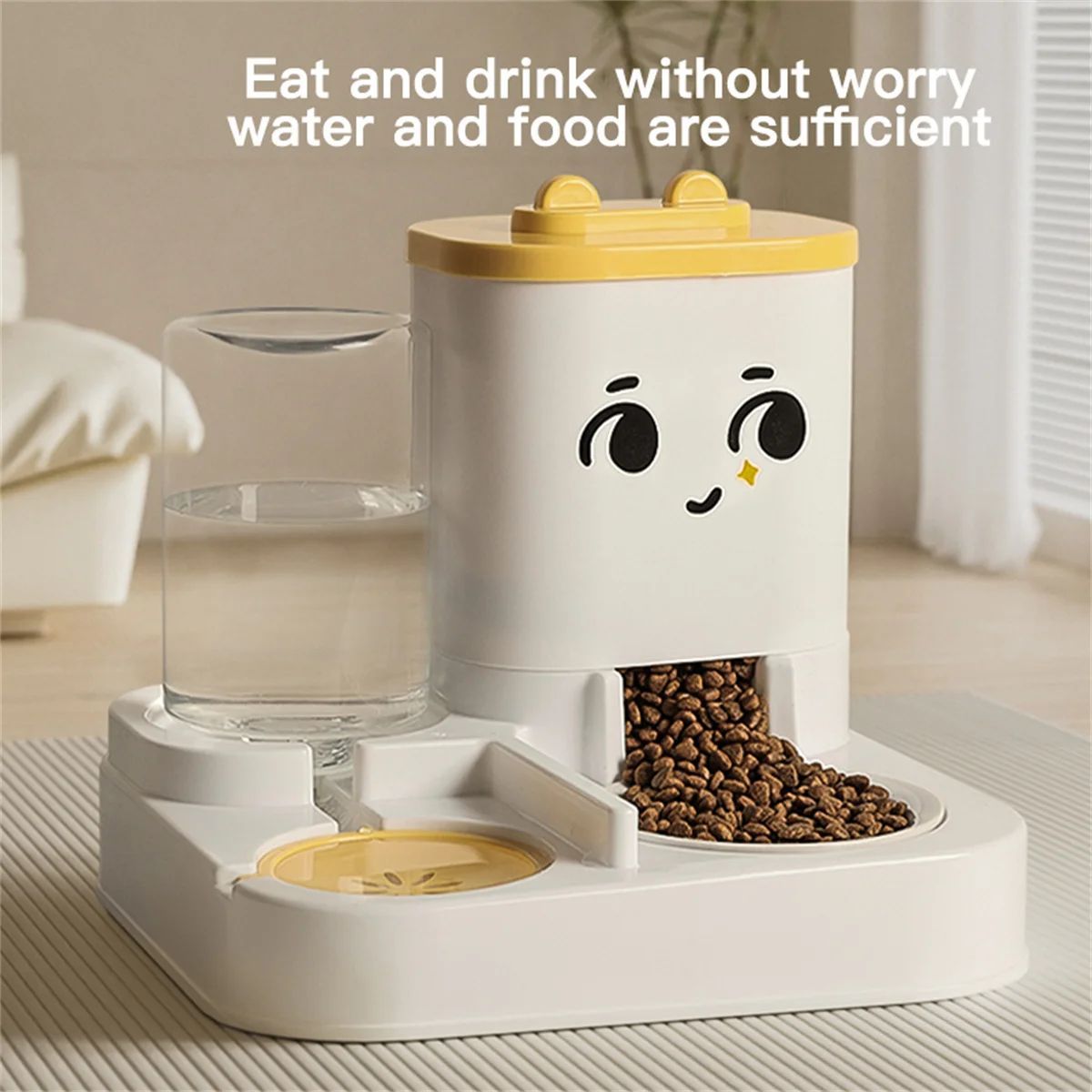 Pet Cartoon Feeding And Watering Dispenser