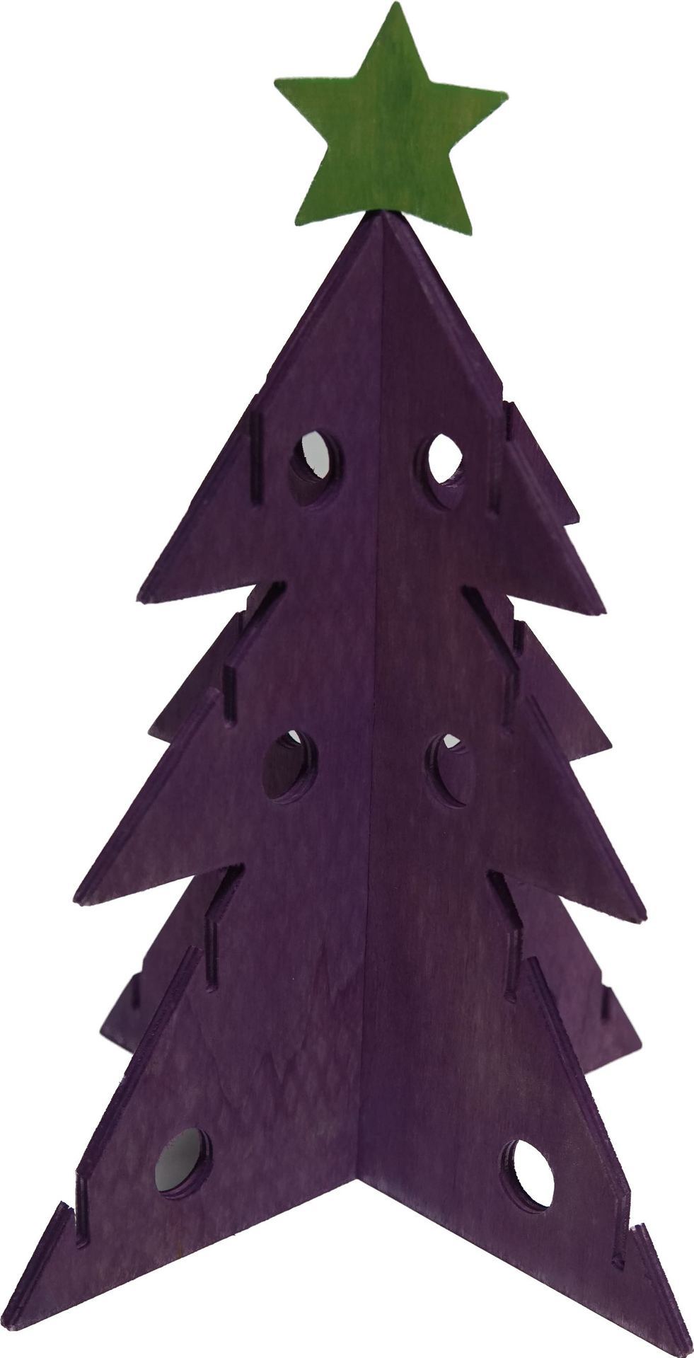 Christmas Tree Rabbit Feeder Wooden Guinea