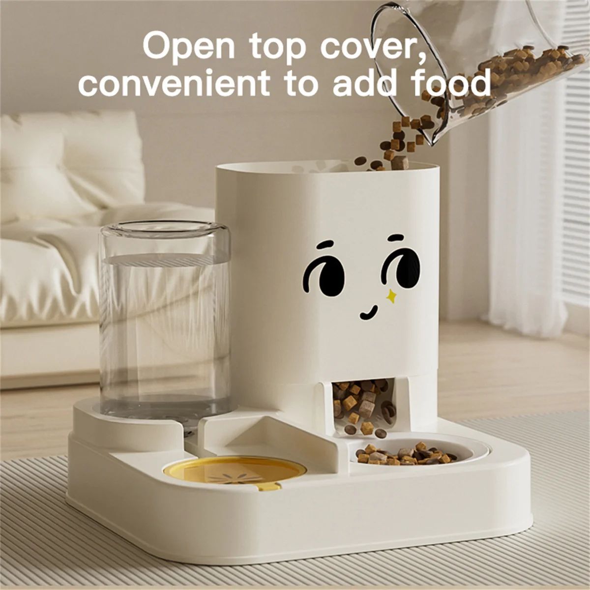 Pet Cartoon Feeding And Watering Dispenser