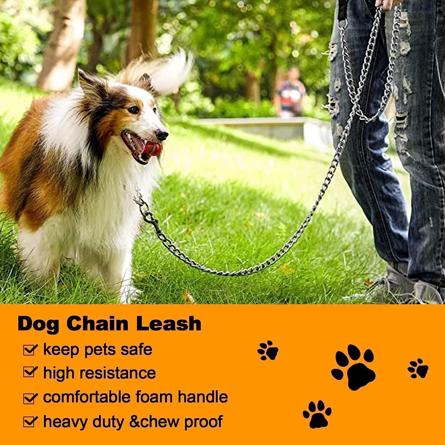 Heavy Duty Metal Dog Leash For Large Size Dogs