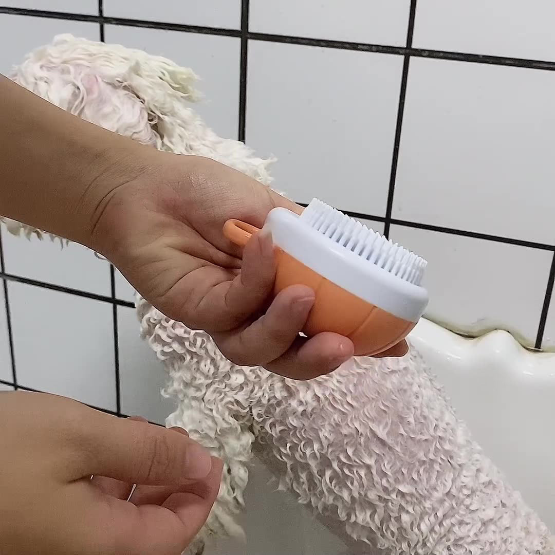 Dog Scrubber For Bath Silicone Comb Massage
