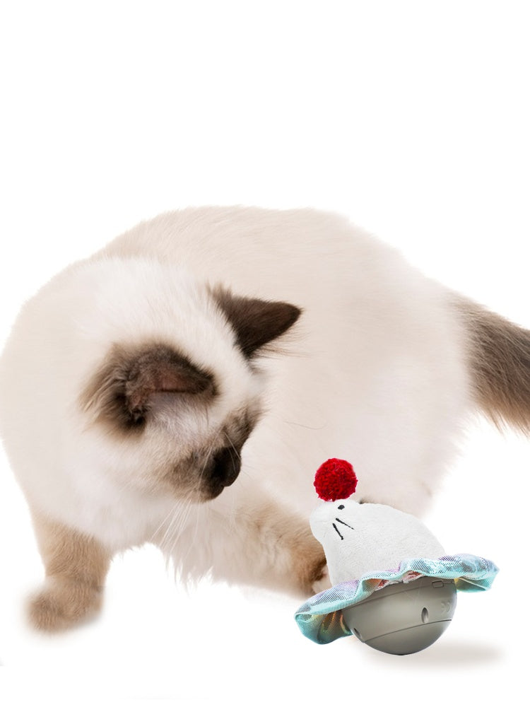 Electric Laser Teasing Cat Stick Toy Ball