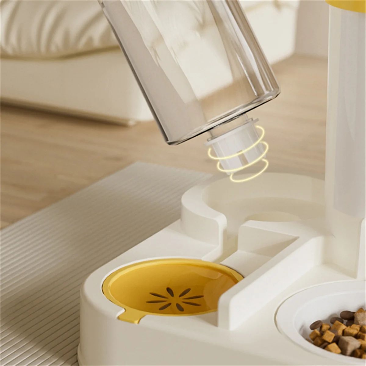 Pet Cartoon Feeding And Watering Dispenser