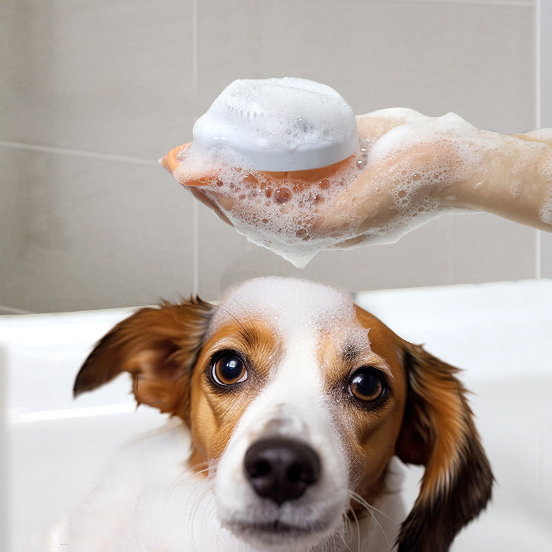Dog Scrubber For Bath Silicone Comb Massage