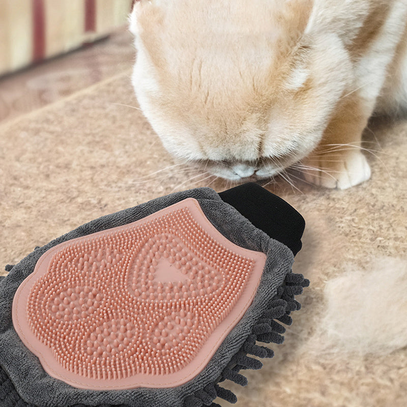 Pet Bathing Brush 2-in-1 Grooming Glove Elegant