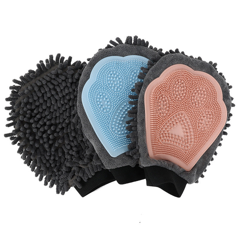 Pet Bathing Brush 2-in-1 Grooming Glove Elegant